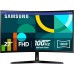 SAMSUNG 27" Essential S3 (S36GD) Series FHD 1800R Curved Computer Monitor, 100Hz, Game Mode, Advanced Eye Comfort, HDMI and D-sub Ports, LS27D366GANXZA, 2024
