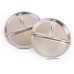 Stainless Steel Portion Control Plate | 3 compartment plates | Divided Plates for Adults Kids | Bariatric and Diabetic Diet Food Portion Plate | 2 pack - 9"x 9" Size