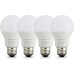 Amazon Basics Smart A19 LED Light Bulb, Dimmable Soft White (2700K), 9W (60W Equivalent), 800LM, Works with Alexa Only, 2.4 GHz Wi-Fi, No Hub Required, 4 Pack