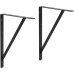 Amazon Basics Shelf Bracket, 10-Pack, Black, 20" x 13"