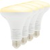 Amazon Basics Smart BR30 LED Light Bulb, Dimmable Soft White (2700K), 9W (60W Equivalent), 800LM, Works with Alexa Only, 2.4 GHz Wi-Fi, No Hub Required, 4 Pack