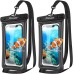 ProCase [Floatable] 2 Pack Floating Waterproof Phone Pouch Up to 7", IPX8 Underwater Phone Case Dry Bag for iPhone 16 15 14 13 12 11 Pro Max Xs Max XR X 8 7 Plus SE/Galaxy S24 S23 S22 -Black