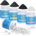 Rock Tumbler Polishing Grits and Ceramic Tumbling Media Kit | Essential for Polishing, 4 Steps Rock Tumbling Refill Media, Polish up to 25 lbs of Rocks, Work with Any Rock Tumblers, for More Tumbles